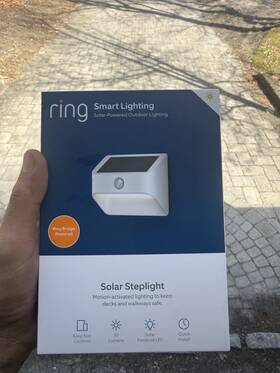 5w91s8 Ring Smart Lighting Solar Steplight White Led Motion Sensor