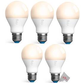 A19wifi-ledx5 Ring 5x A19 Smart Led Light Bulb 800 Brightness Lumens Indoor / Outdoor Use