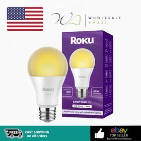 Eq3773707 Roku Smart Light Bulb- Dimmable A19 Lightbulbs With Adjustable Brightness And Temperature
