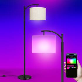 Rofp084ab1 Rottogoon Floor Lamps With Matter Smart Light Bulb Rgb Color Temperatures Bright Dim