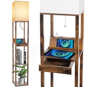 B0cbx1f6hl Runtop Floor Lamp With Wireless Charger Usb Ports And Outlet 3 Color Temp