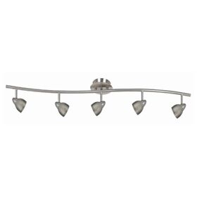 Bm225640 Saltoro Sherpi 5 Light 120v Metal Track Fixture With Mesh Shade Silver