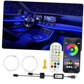 Samgchi 768472182883 Usb Car Led Lights Interior Strip With App And Rf Remote 157 Inches