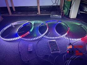 Ip68 Sando Tech 789964324109 15.5in Dream Color Chasing Double Row Dancing Led Wheel Ring Light With Turn