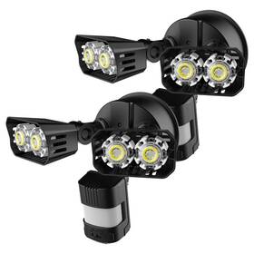 01-04-001-011802-2p Sansi 20% Off Free Shipping 18-watt 1800-lumens 180 Black Motion Sensor Outdoor Integ