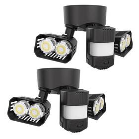 01-04-001-012802-2p Sansi 20% Off Free Shipping 28-watt 180-degree 3500 Lumen Black Motion Activated Outd