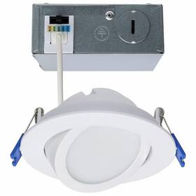S11878 Satco Cct Selectable Led Low Profile Directional Downlight 4 Inches White