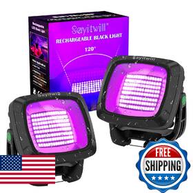 B0fg2q3scg Sayitwill Rechargeable Black Light 2 Pack 6000amh Battery Powered Blacklight 3