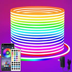 Segrass-nh65.6 Segrass Led Neon Lights Strip 66ft Dc 24v Rgb Light App Remote Controls