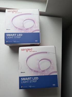 Sengled 840696186837 2 Smart Multicolor Led Light Strips 16.4 Inch X 1800 Lumens Ea Bluetooth