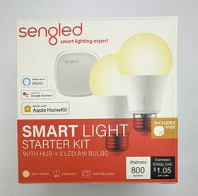 E39-6c Sengled Smart Lighting Kit 2 Led A19 Bulbs 800lm 2700k Alexa