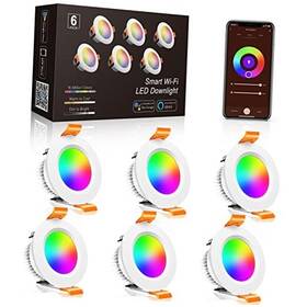 Sf-zntd-5w-6p 613965270151 2 Inch Smart Recessed Lighting Wifi Led Downlight 120v 6 Pack White