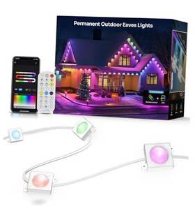 Pel03 Shen Zhen Shi Hong Sheng Tuo Mao Yi You Xian Gong Si Permanent Outdoor Lights Rgb Ic Led With Smart App And Remote 100ft
