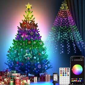 Sw-lsl-2.5-448 Shenzhen Starway Photoelectric Technology Co Ltd Smart Christmas Tree Lights 6.6ft 16 Line 400 Rgb Led Multicolor Changing