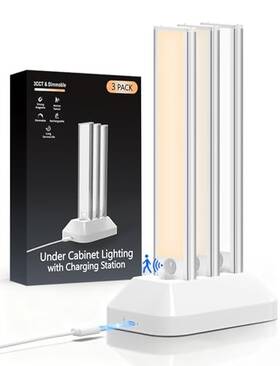 Ys-cgd20-02 Shenzhen Yuesen Lighting Factory Under Cabinet With Charging 8 Inch 3cct-3pack Station