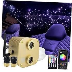 Qj-l020-t Shine Electronics Dual-head Twinkle Rgbw 20w Fiber Optic Light Mixed 620pcs 9.8ft Dual Port