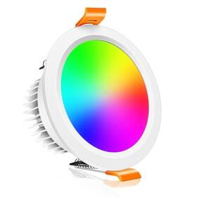 Sf-zntd-9w-1p Shinyflash Smart Recessed Lighting 4 Inch Wifi Led Downlight 9w 120v Dimmable Rgbcw