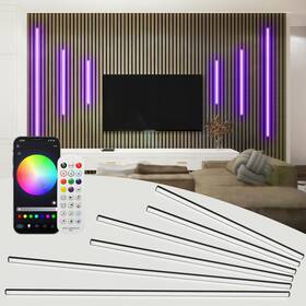 Rgb-sl006 Shunlee New Rgb Smart Recessed Led Lighting For Acoustic Panels Wifi/alexa 6-pack