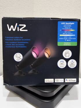 604561 Signify Wiz Connected Smart Spotlights 2-pack Rgb Led Wifi Alexa Google New