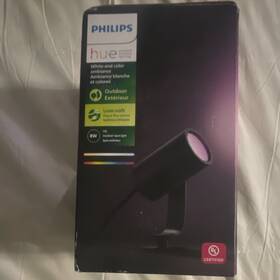 803074 Signify Philips Hue Lily Outdoor Smart Led Spot Light Kit Multicolor 8w App Control