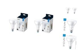 605345 Signify North America Wiz 65w Eq. 7.2w Br30 Daylight 5000k Led Smart Bulb - Pack Of 2-650 Lumen