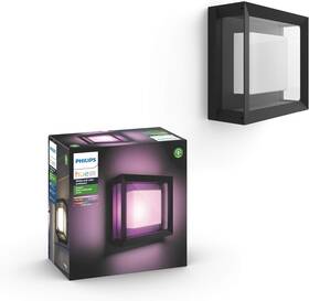 Signify North America Corporation 313025437462 Philips Hue Econic Square Outdoor Smart Wall Light Black - White And Color Ambi