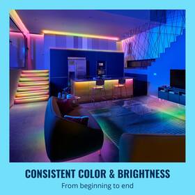 605584 Signify North America Inc. Wiz Connected Rgbic Led Light Strip 32.8 Ft Multicolor Flexible Cuttable