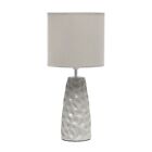 1270-lt2083-gry Simple Designs Sculpted Ceramic Table Lamp Gray