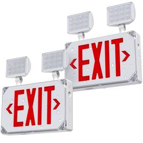 Sitisfi B0fbwqff42 Wet Location Emergency Exit Signs Adjustable Lights Battery Backup Ul