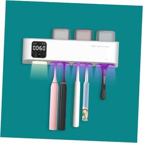 Th-ca-wh01 Sky Memory Toothbrush Holder For Bathroom Comes With 3 Cups And 5 Slots In Separate