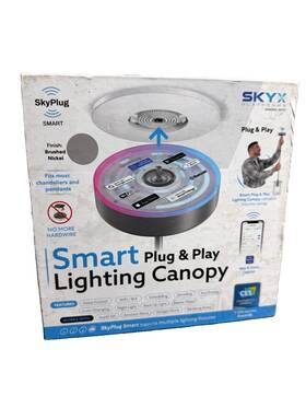 5912-bn Skyplug Carina 5 Inch Brushed Nickel Smart Plug And Play Lighting Base