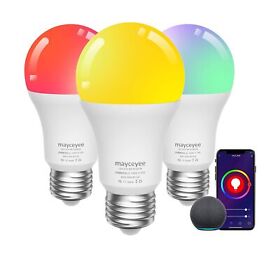 A19-3p Smart Light Bulbs Mayceyee Dimmable Wi-fi 60w Equivalent E26