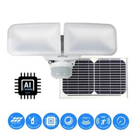 Ee828wai Solar Powered Ai-smart Activated All-night Illuminate 10w 1200lm Security Light