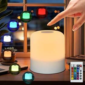 Songshi Crystal 768274594259 Night Light Bedside Lamp With Touch And Remote Control 13 Rgb Colors Changing