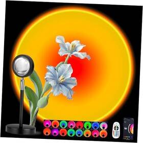 Spacenight 753775231246 Sunset Lamp Projector Multi-color Multi-mode Dimmable Remote And App