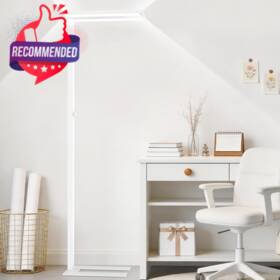 Lafa-03w-hcl Sterren 76 Inch Led Floor Lamp 105w White Modern Free-standing 11100lm