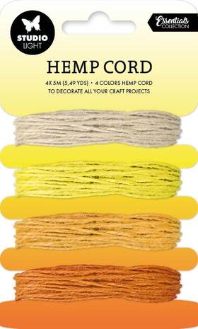 5a002bdh-1gf2b Studio Light 3 Pack Consumables Hemp Cord 4/pkg-nr. 12 Shades Of Yellow 5a002bdh