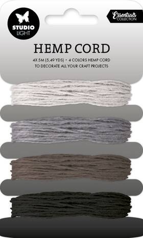 5a002bkd-1gdzz Studio Light Consumables Hemp Cord 4/pkg-nr. 17 Shades Of Grey