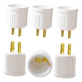 Sun-lite P2ote26a6p Outlet To Socket Adapter Convert E2light Bulb Plug-in 6 Pack