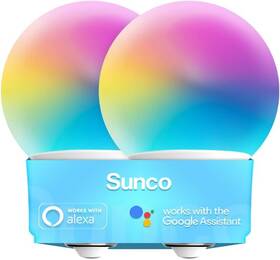 S-5w-27k Sunco Lighting G25 5k-2pk Smart Globe Bulbs Led Alexa Compatible Decorative Round Vanity Bu