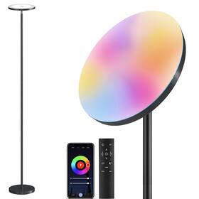 Fld-032-xb Sunmory Smart Rgb Floor Lamps For Living Room 32w Bright Led Black