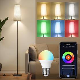 Sr000030b Sunmory Rgb Floor Lamps For Living Room Smart App Remote Control Black