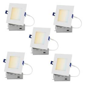 41948-su Sunshine Lighting Led 4-inch Recessed Slim Downlight Fixture 12 Watts 65w Equiv. 700