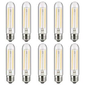 80623-su Sunshine Lighting Led Filament T10 Tubular Light Bulb 2 Watts 25w 10 Pack 2700k Soft White