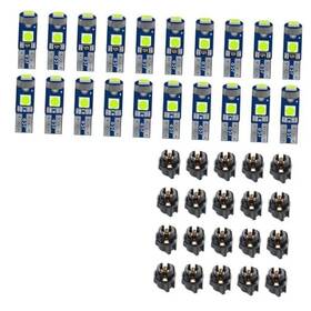 Swqs Swqs-ybnsd01 T5 37 74 Led Bulb Super Bright Instrument Cluster Light With Twist Ice Blue