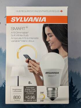 Sylvania 046135705526 Smart A19 Led 800 Lm. Soft White 2700k Dimmable Zigbee Bulb
