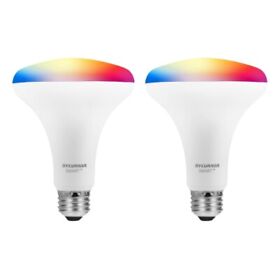 75762 Sylvania Smart Light Bulb Bluetooth Br30 65w Rgbw Works With Alexa Only 2 Pk