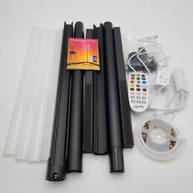 Tacopet Corner Floor Reading Lamp Rgb Color Changing Dimmable Led 61inch Black