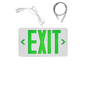 B0f22ddvgw Tanlux Green Exit Sign 1.0 Meter Plug In Cord Battery Backup