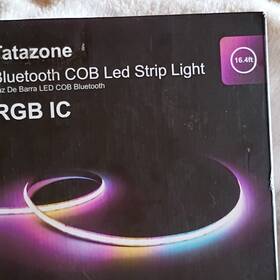 Tatazone Lsscobl58820 Bluetooth Cob Led Rgb Light Strip 16.4ft App Control Music Sync